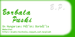 borbala puski business card